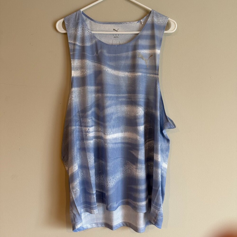 Puma 526640-47 Mens XL Raceday Ultraspun Graphic Runniing Singlet Cool Weather